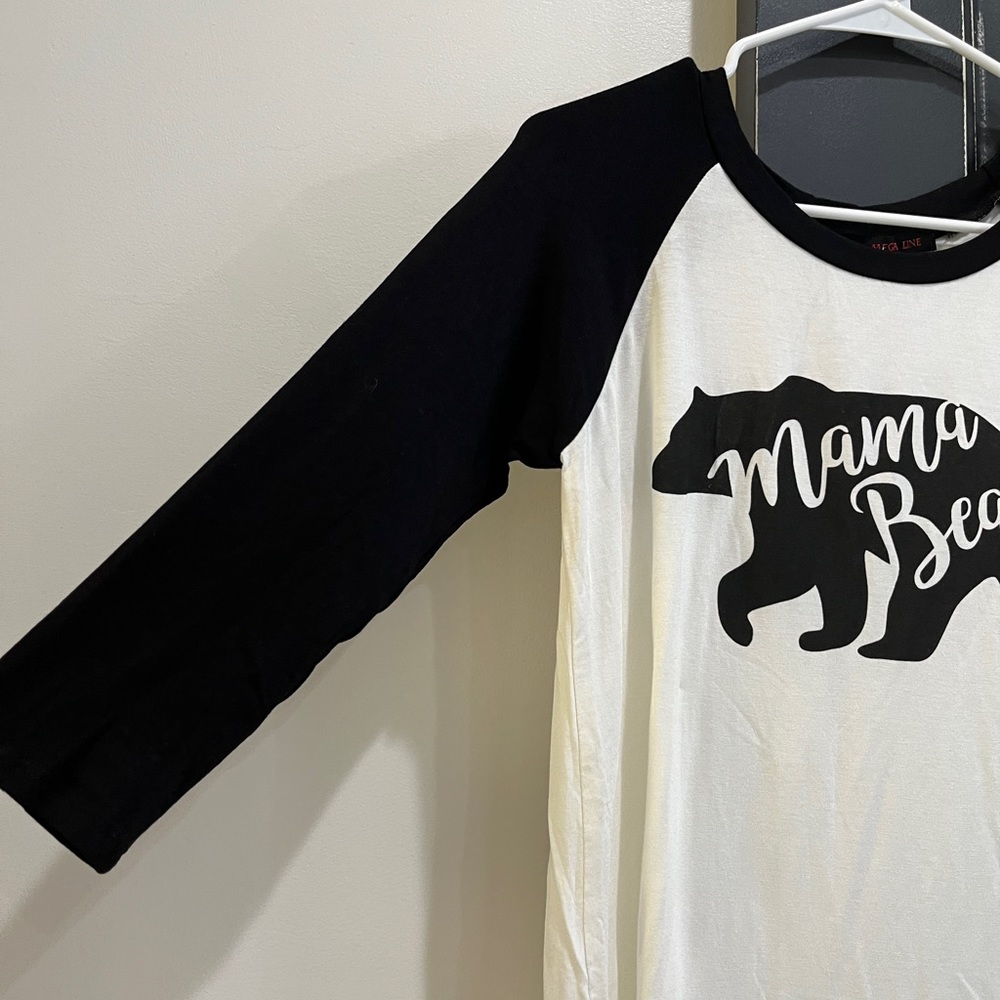 white “mama bear” shirt